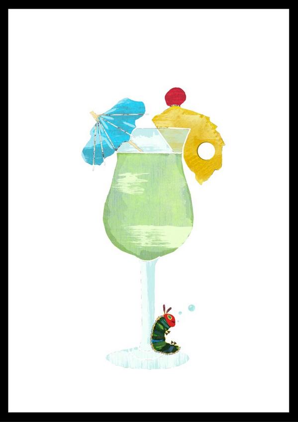 Kittyatemycam's tweet photo. My latest design -The Very Tipsy Caterpillar. Should I print it as a card or an art print? X http://t.co/s6Z8fWzDFw
