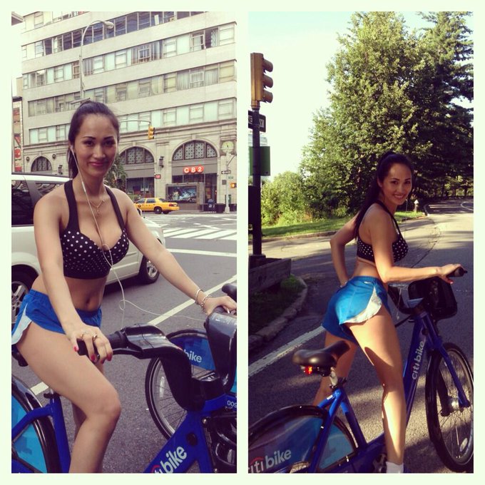 Biking in Central Park for the 4th of July #FriskyFriday <3 #angievuha #nyc #bikegirl #dj @Playboy @PlayboyDotCom