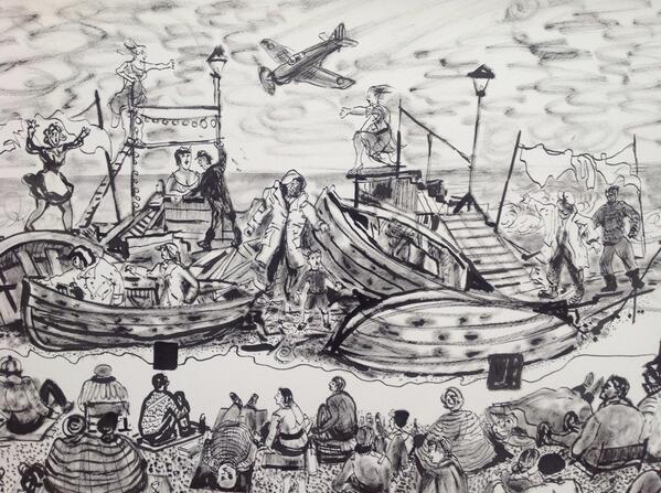 ChrisorrRA's tweet photo. @aldeburghmusic My drawing of Grimes On The Beach- the cultural highlight of 2013 http://t.co/Kw7A5KU8Ug
