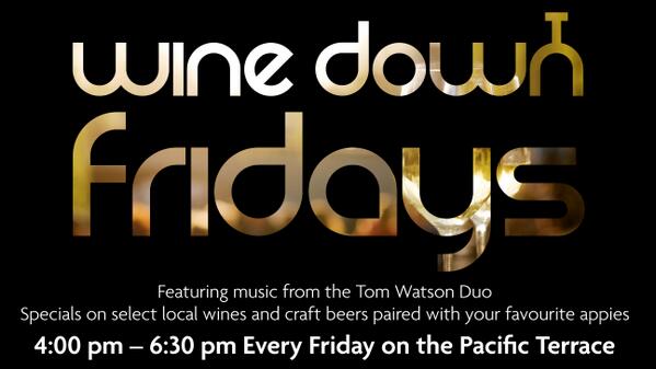 grandpacific's tweet photo. #TGIF! #YYJ join us @ThePacificRnL for #winedownfridays! Live music, drink &amp; appy specials, 4-6:30pm ALL SUMMER LONG! http://t.co/xSEJh6Gzgv