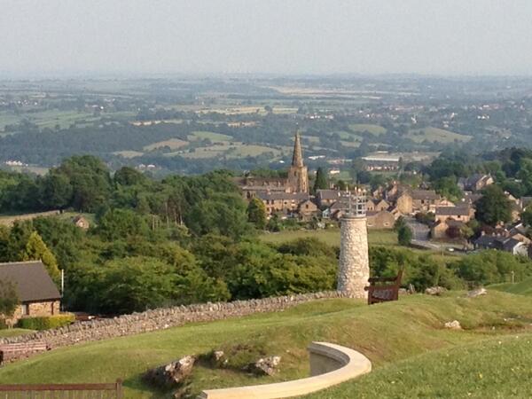 It's a great evening for a #nordicwalk - far reaching views over #Derbyshire from #Crich Stand, get outside!