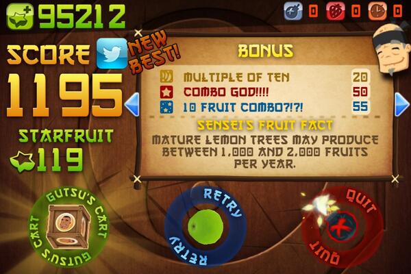 Alexander_glD's tweet photo. I scored 1195 points in Fruit Ninja's Arcade Mode for iPhone! http://t.co/RVg5HQBGj1 http://t.co/DadydnO2Zf