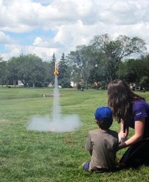 TWoSEdm's tweet image. 3, 2, 1, Blast Off! Our Action Hero campers concluded their week with a rocket launch! #SummerScienceFun