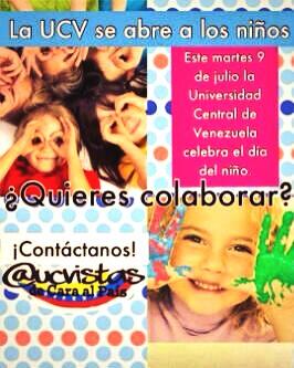FCU_UCV's tweet photo. La UCV se abre a los niños ste martes 9-07, forma parte d esta experiencia inolvidable. Contáctanos http://t.co/9A1ybTYeWL