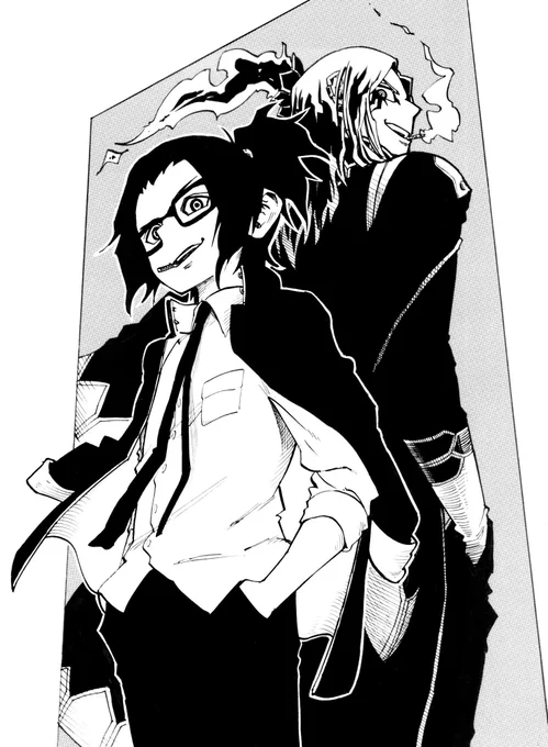昔の読み切りのキャラを描いてみた①。「ENMA GAVEL」(週刊少年ジャンプ2011年9号)。 