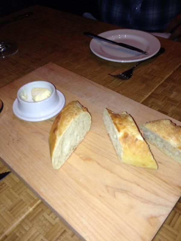 prairieanimal's tweet image. Oh @Avecbistro how much yummy bread will I eat before my steak frite?  #cannotstop