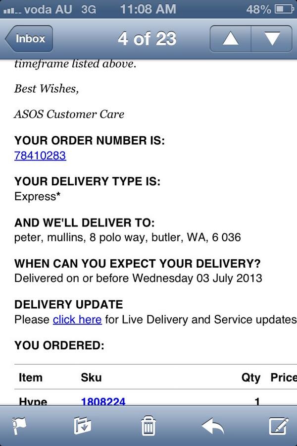 peter_mullins's tweet photo. @ASOS_HeretoHelp ..... Still not received order?? http://t.co/aGovY1okUS