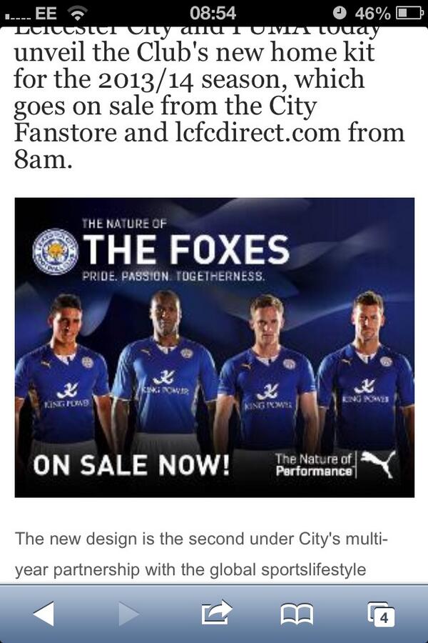 saffronlane's tweet photo. Give thoughts on new lcfc kit http://t.co/XXC4hc3JzY