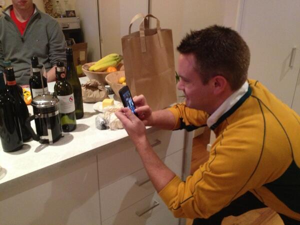 Dan is working hard.