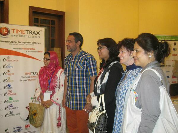 EfroTech's tweet photo. Ramiz Allahwala with Ms Nilofer Lalani of Aga Khan Univ. - Day 2 @ 10th HRM Congress '13 #TimeTraxHR via @walizahid http://t.co/8bqD2km84x