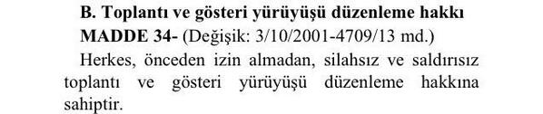 "Gezi için izin alınması gerekir" demişsiniz, sanırım hayatınızda hiç anayasa'yı okumadınız sayın <a href="/Valimutlu/">Hüseyin Avni Mutlu</a> ?