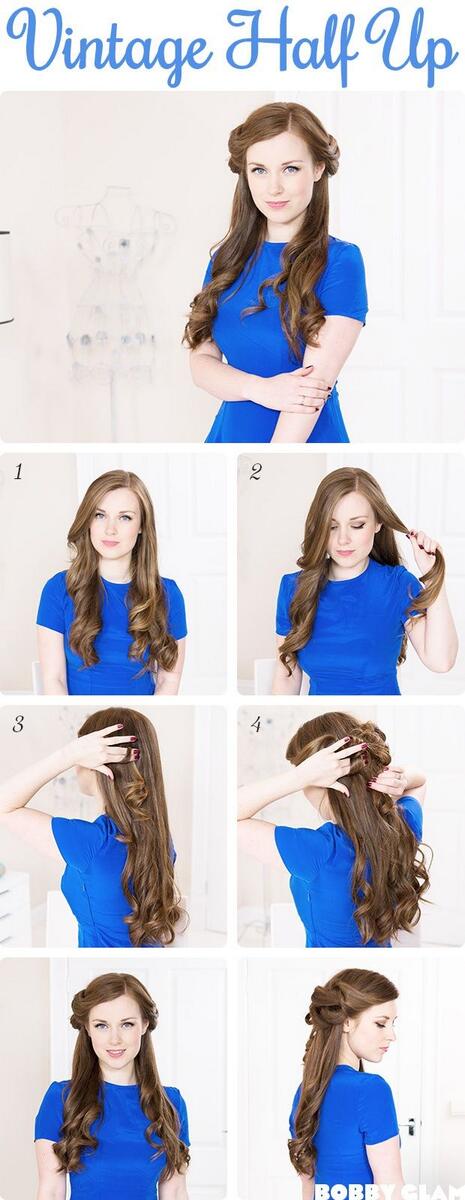 HairStyIes's tweet photo. Vintage Half Up. http://t.co/28lEVDGL9l