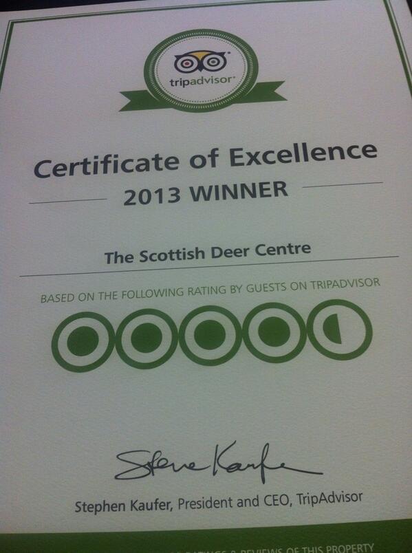 Look what arrived today! Second year running #tripadvisor certificate of excellence :)