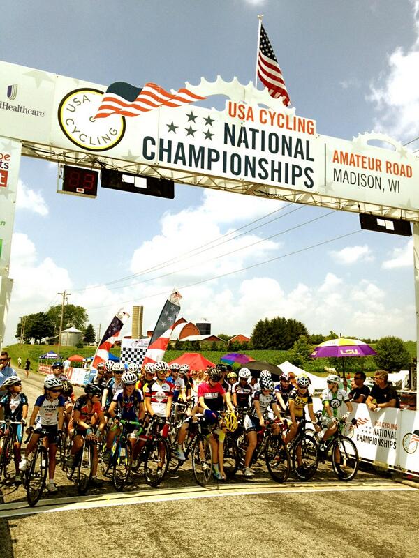 usacycling's tweet image. The 13-14 jr women prepare for the 27km road race #RoadNats
