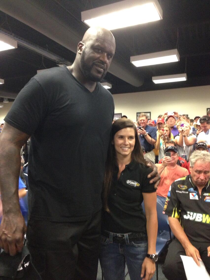 “Dreams do come true for @shaq, who met @danicapatrick” .