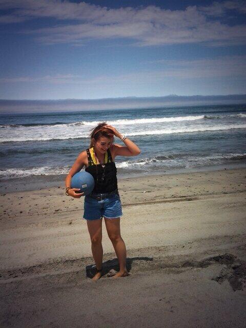 cowpersmith95's tweet photo. volleyball swimming sunbathing and saw dolphins. pretty successful morning http://t.co/uEfEXCZa9K