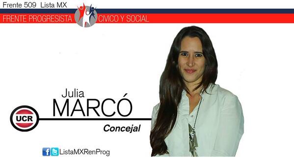 ListaMXRenProg's tweet photo. @julitamarco Segunda Candidata a Concejal LISTA MX Renovacón Progresista. http://t.co/QXdhYGrQa6