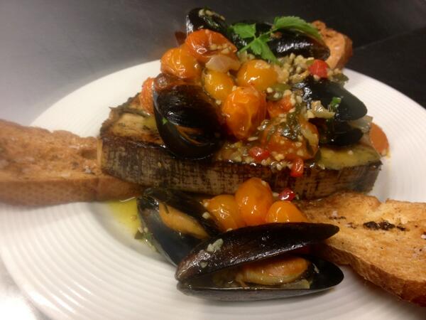 Beautiful swordfish <a href="/OKRArestaurant/">Toby Bradley</a> tonight with <a href="/OKRAchefmike/">Michael Bradley</a>