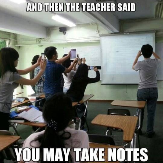 "Taking notes" #edchat