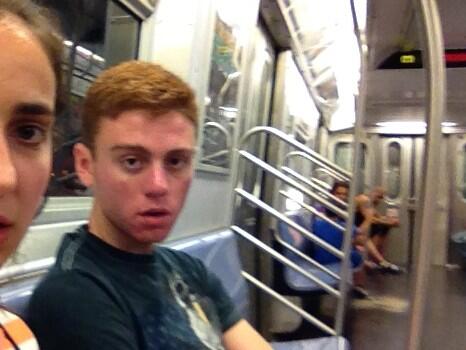WeRunThingzz's tweet photo. #codface on the subway http://t.co/JSJdhlNrtS