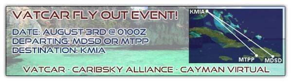VATSIMMDCS's tweet image. VATCAR Fly Out Event. 
[Aug 3rd 0100z]
MDSD-KMIA
Info: goo.gl/gu9KT