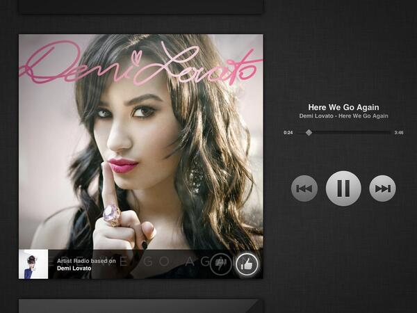 Going to sleep to some Demi. <3