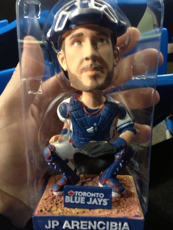 JJackson22's tweet photo. At the Jays game with @sloanemiller for @jparencibia9 Bobblehead day! http://t.co/FFD9EgPcRW