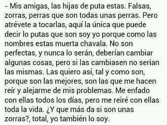 Mireyaromero17's tweet photo. "@NumeroInfinito1: -Mis amigas, las hijas de putas esas. http://t.co/JFQfS18Rr1"