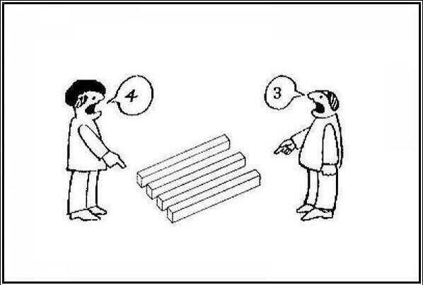 One person sees 4 bars, but the other sees 3.