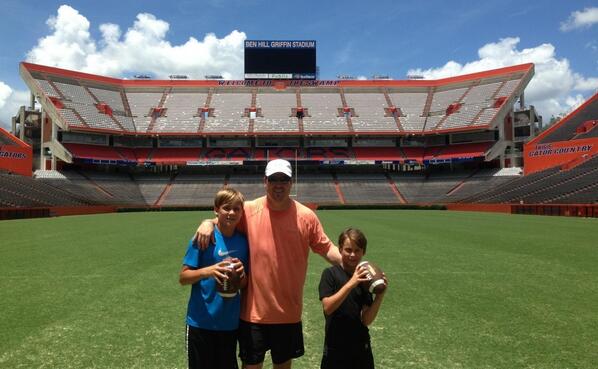 Great day at The Swamp with Jackson And Whit - see you there in 55 days! #ItsGreatUF