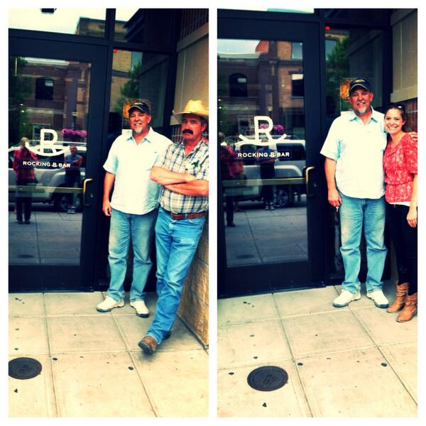 At the "Taylor's" of Montana State, the Rocking R Bar, with my dad and his fraternity brother!