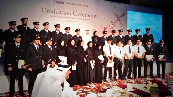 Congratulations to 35 Qatari Cadet Pilots and Aircraft Maintenance Engineers <a href="/qatarairways/">Qatar Airways</a>. You are the future of QR