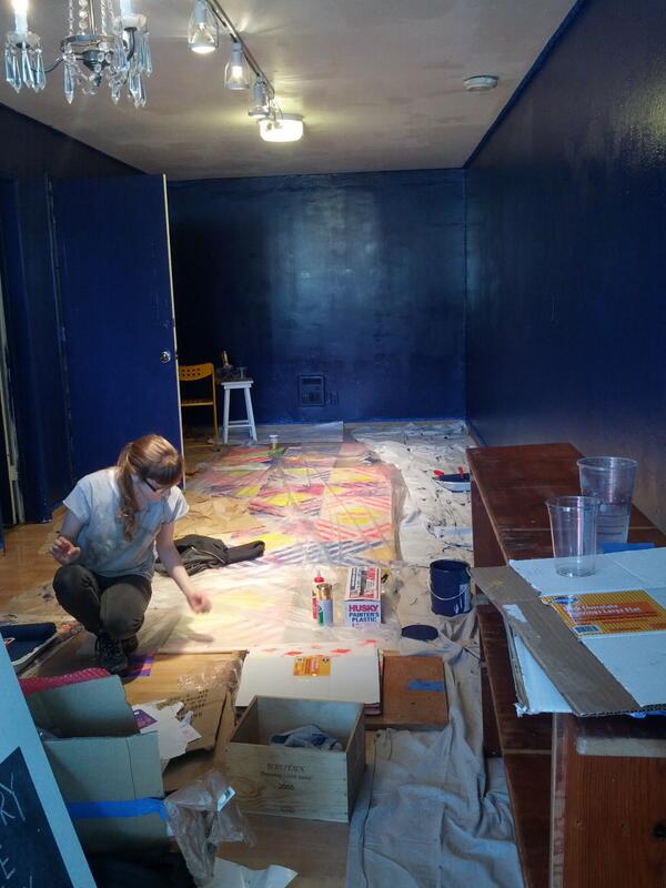 AlbagliA's tweet photo. Holy Moly! Install crew working hard at royal. Can't wait for site unseen to open Thurs!! http://t.co/N6uMYFLhiK