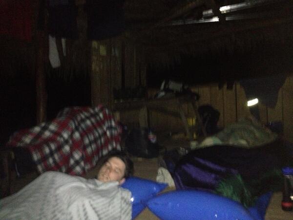 TravisNicholson's tweet image. Sleeping in the jungle. @Jordan_McGowan #poolfloaties