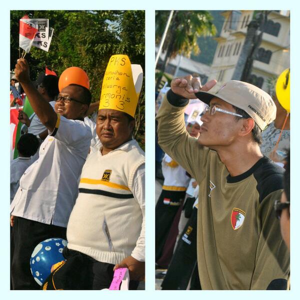 PKSPekayon's tweet photo. "@ipoet_aja: Freeze mob juga mramaikan pawai tarhib PKS #jayapura http://t.co/gVDf4otOgc" #KarnavalRamadhanPKS