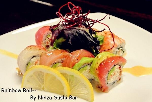 I'm still a freshman here. Post a classic fresh roll first---Rainbow Roll!