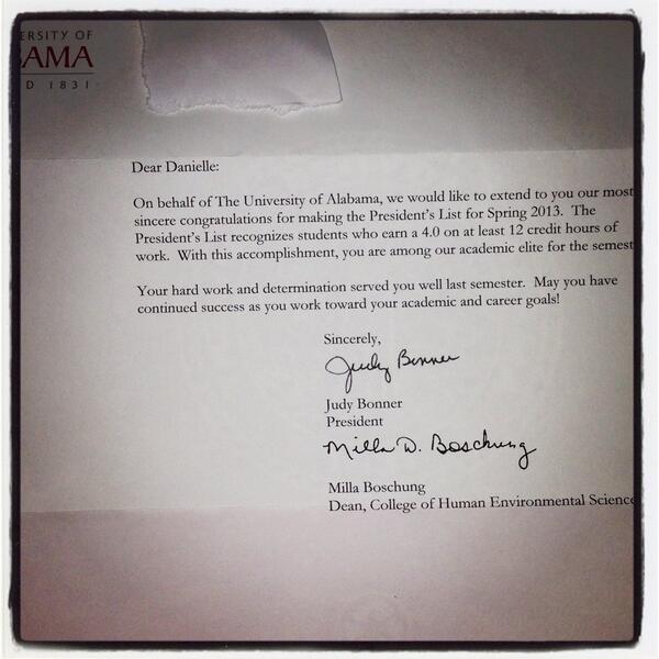 Whoop whoop!! My night is made bc of what I just got in the mail!! #UA #PresidentsList