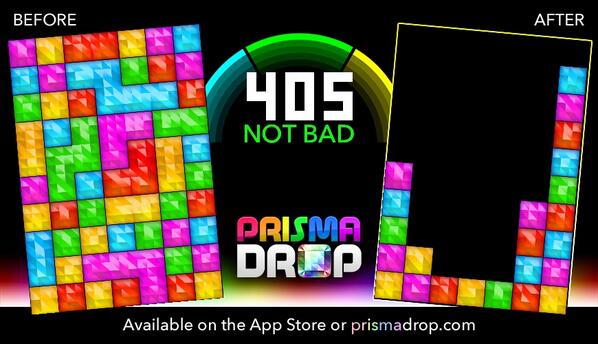 robinhopeross's tweet photo. NOT BAD: I just scored 405 points in @prismadrop from #amusesme http://t.co/7l4bbue5Hi