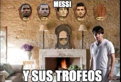 Marradona_'s tweet photo. LOS TROFEOS DE MESSI. http://t.co/OYntV8YdfD