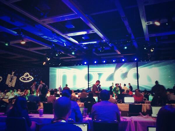 spacemanbill's tweet photo. SEO conference or sit-down rave? #MozCon http://t.co/bMAoYUqPYO