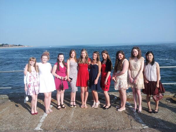 Lovely <a href="/StMargaretsSch/">St Margaret's School</a> off to prom #onaboat!