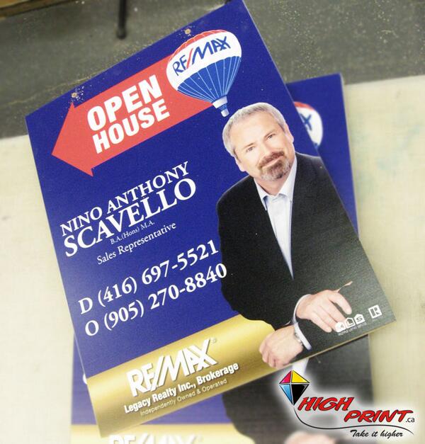 HighPrintCo's tweet image. Nino Scavello's Open House Sandwich boards are printed only on the highest quality, weather-resistant Crezon.