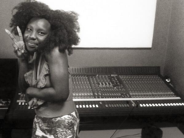 Gloria Nono in the studio