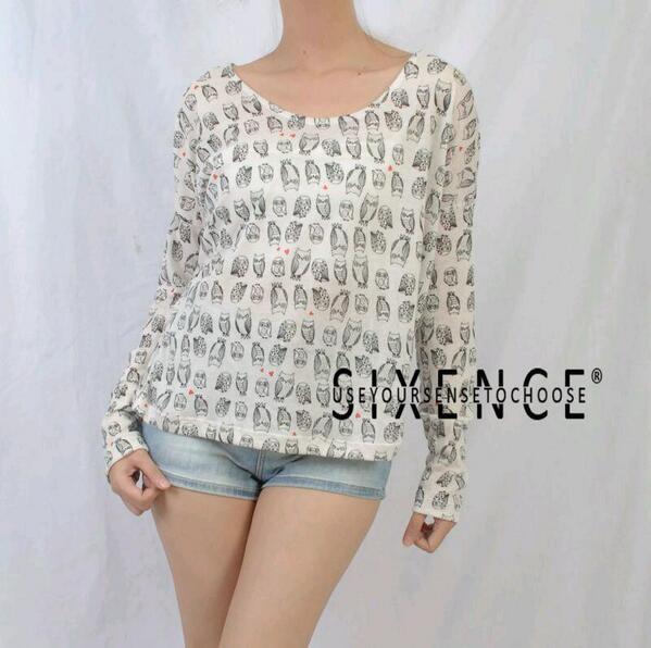 yoursixence's tweet photo. Owl Town Long Tee :) http://t.co/RbDcGrV0ku