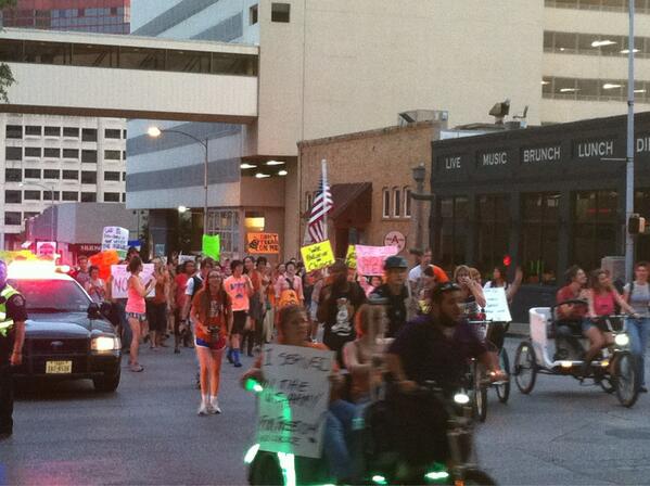 The scene at the Austin Capitol