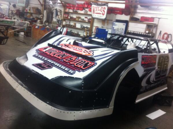 AR Bodies "air speed" Nose on the new Bob Pierce Race Car! Making its debut at Kankakee on friday!