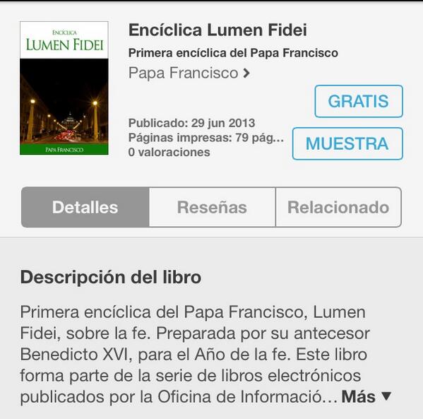 opusdei_es's tweet image. #LumenFidei ya disponible gratis en #iTunes itunes.apple.com/us/book/encicl…