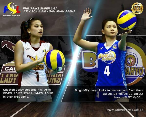 SportsLivePH's tweet photo. @bangnita and #TeamCagayan eye second victory. @paneng_mercado and #TeamPCSO seek redemption. #Superliga @solarsports http://t.co/rfndgtX3XA