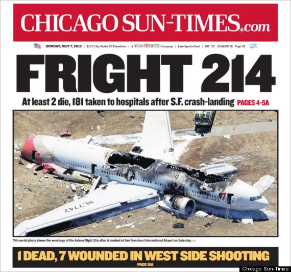 FelicityMorse's tweet image. There are times for puns on newspaper headlines and there are times for no puns. The Chicago Sun Times, take note.