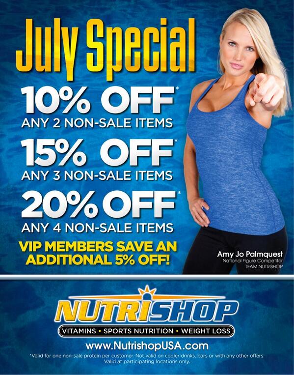 Nutrishop_Miami's tweet photo. July SALE! Going on all month long! http://t.co/Vt0i5Hdh23